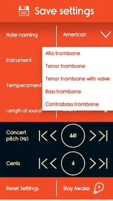 Master Trombone Tuner android App screenshot 2